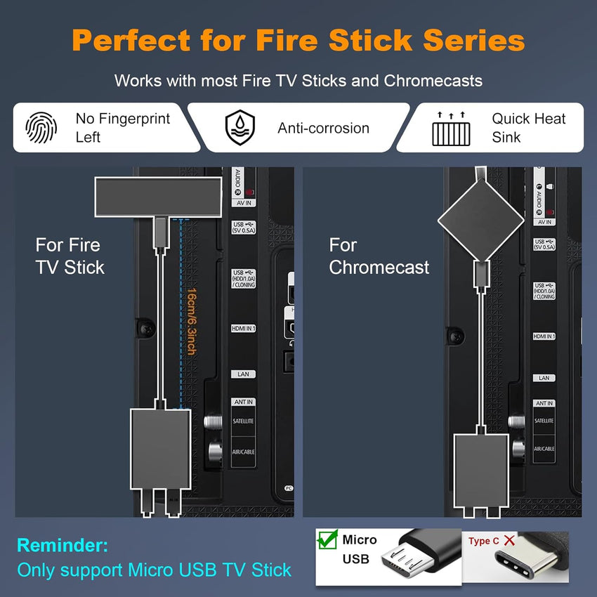 ARCELI Ethernet Adapter for Fire TV Stick- Micro USB to RJ45 Ethernet Network Adapter Compatible with 4K Fire Stick, Chromecast, Google Home Mini and More Streaming TV Sticks Up to 100 Mbps
