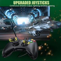 Controller for Xbox 360 PC, USB Game Controller, Upgraded Design Ergonomic Cable Controller for Xbox 360 Slim and PC with Windows XP/Vista/7/8/8.1/10