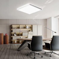 MLOQI Bathroom Lights Ceiling Square LED Ceiling Light Super Thin, 36W 5000K Daylight White IP44 Waterproof Lighting Fixture for Office Kitchen Hallway Living Room(White Edge)