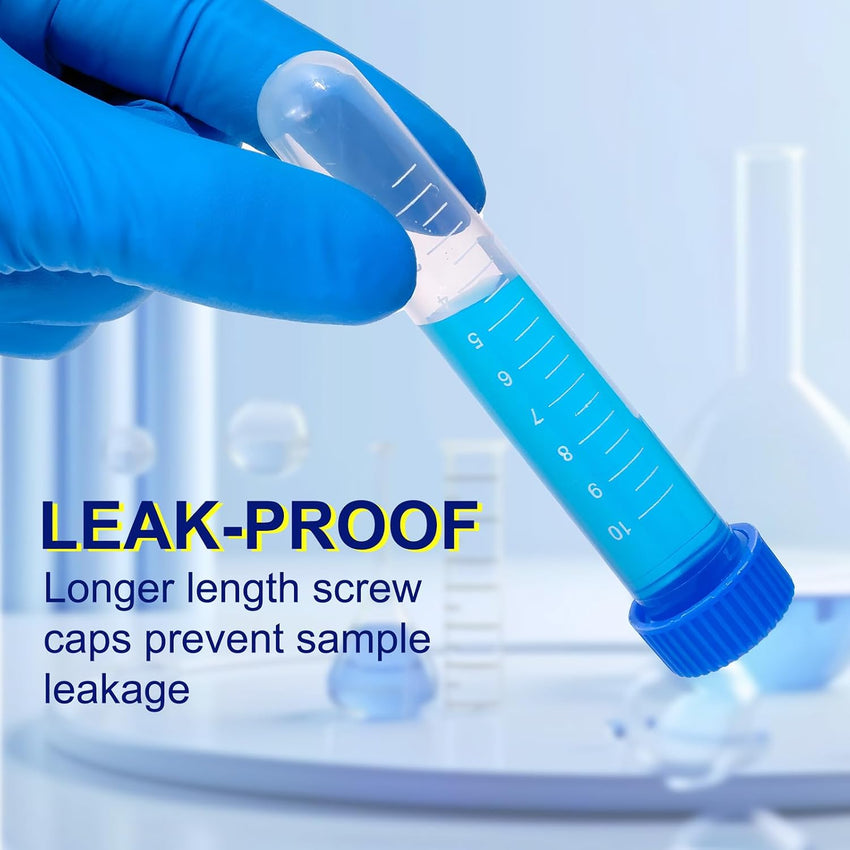 Centrifuge Tubes Plastic Round Bottom with Caps 10/50ml 100pcs