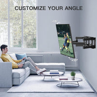 PERLESMITH TV Wall Bracket, Swivel Tilt TV Wall Mount for 26-65 Inch Flat & Curved TV up to 45kg, TV Bracket Max VESA 400x400mm