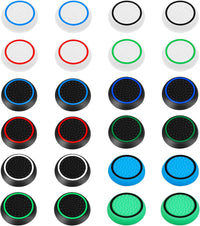 AXFEE 24PCS Thumb Grips Compatible with PS5&PS4 Controller, Silicone Non-slip Thumb Cap, Joystick Controller Protection, Thumbstick Caps Compatible for PS5/4/XBOX ONE/XBOX 360/XBOX SERIES X/SWITCH PRO