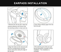 Link Dream Beats Studio 2.0/3 Replacement Earpads, Memory Foam Ear Cushions for Beats Headphones (Black, Gray Faux Leather)