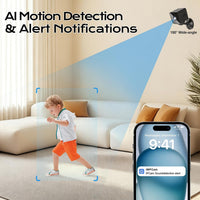 Mini WiFi Camera 1080p Night Vision AI Motion Detection Two-Way Audio 150°