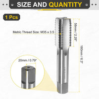 Hand Tap M35x3.5 H2 Straight Flute High Speed Steel HSS6542 Threading Tool