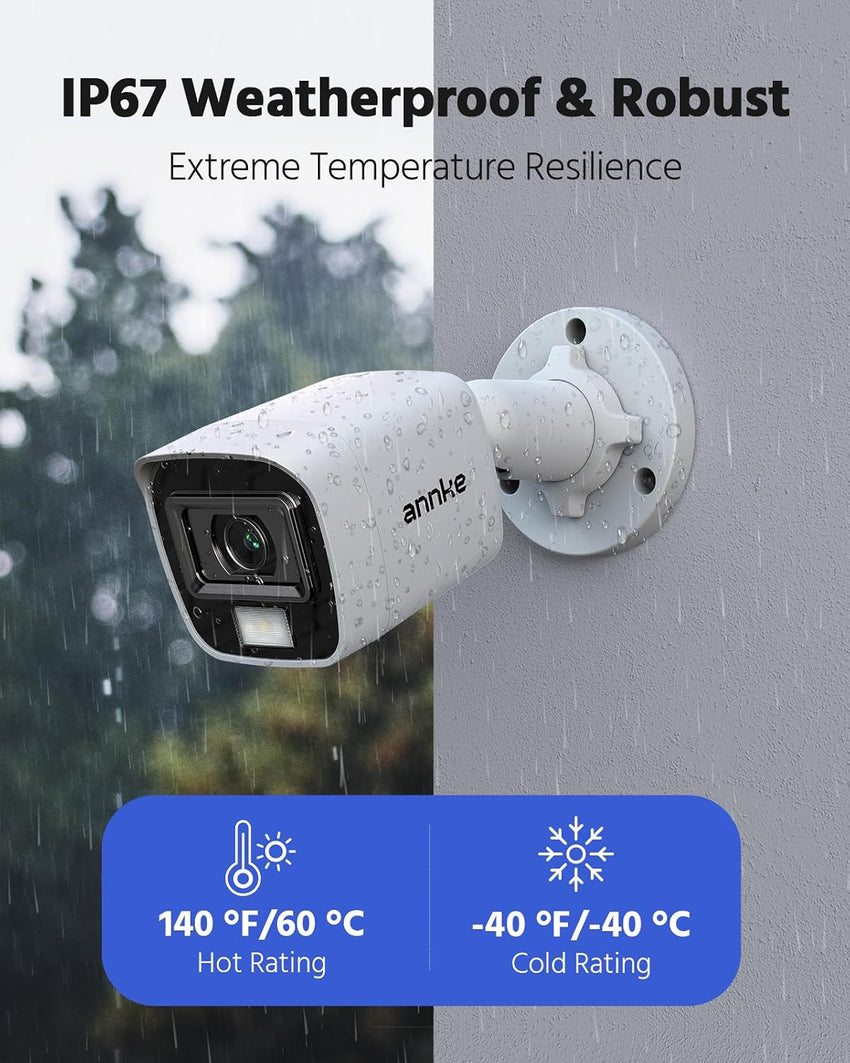 ANNKE 1080P Add-on CCTV Camera, Hi-Resolution Home Security Camera for Surveillance System, IP66 Weatherproof Indoor Outdoor, Long Distance Night Vision