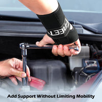 FREETOO Stable Version Wrist Support with 3 Metal Stays, Comfy Carpal Tunnel Wrist Splint with Soft Pad for Daily Use, Breathable Wrist Support Brace Fit Right Hand for Arthritis,RSI,Sprain Recovery