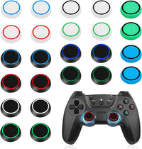 AXFEE 24PCS Thumb Grips Compatible with PS5&PS4 Controller, Silicone Non-slip Thumb Cap, Joystick Controller Protection, Thumbstick Caps Compatible for PS5/4/XBOX ONE/XBOX 360/XBOX SERIES X/SWITCH PRO