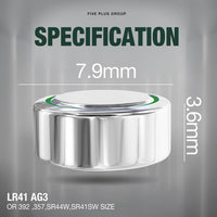 Starcell 16 PCS LR41 AG3 392 192 SR41SW Battery 1.5V Button Coin Cell Batteries