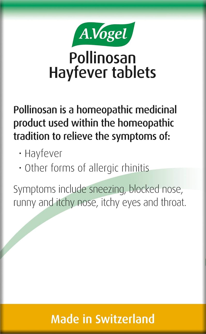 A.Vogel Pollinosan Hayfever Tablets | Non Drowsy | Hayfever Relief - Itchy Eyes, Nose & Throat | 120 Tablets