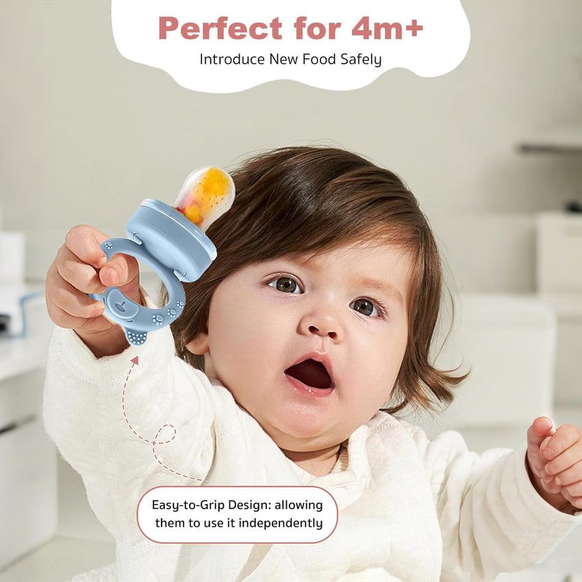 Baby Fruit Feeder with Teething Dummy & Breast Milk Freezer Mold â Blue/Green 3 Pack