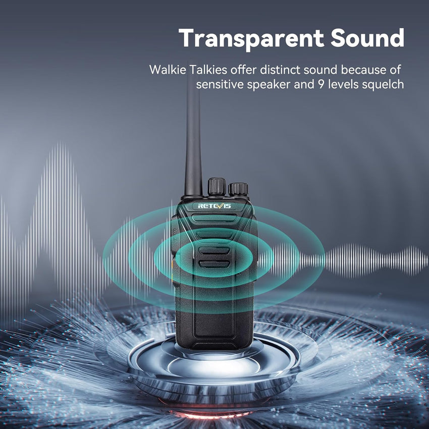 Retevis RT27 Walkie Talkies, Walkie Talkies for Adults Long Range, with 6 Way Charger, Rechargeable 2 Way Radio Hand Free, PMR446 License Free Radio Communication for School Security (6 Pack, Black)