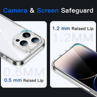 JETech Case for iPhone 14 Pro 6.1-Inch, Non-Yellowing Shockproof Phone Bumper Cover, Anti-Scratch Clear Back (Clear)