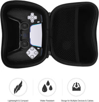 Game Controller Storage Bag Splashproof Case with Handle â Black 7.09x5.12x2.76in