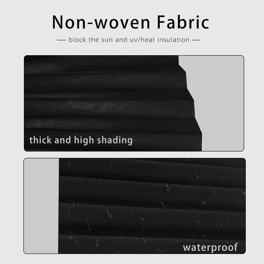 Laaorr 2 Pack Temporary Blinds Pleated Paper Blinds 90x180cm Ã¢ÂÂ Black