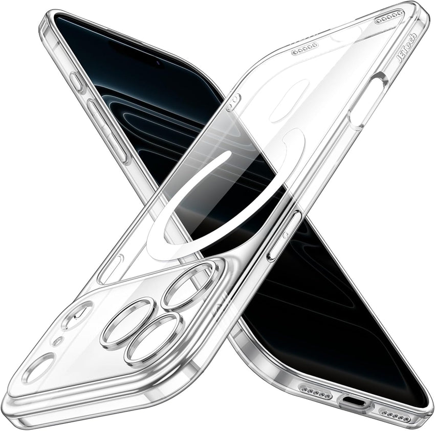 JETech Magnetic Slim Case for iPhone 17 Pro, Compatible with MagSafe, Clear