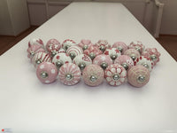 Ceramic Dresser Knobs Assorted Multicolour Decorative Pull Handles Pack of 23