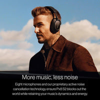Bowers & Wilkins Px8 S2 Noise Cancelling Wireless Headphones with Bluetooth Audio, & Quick Charge, 30 Hours of High-Resolution Playback and Built-In Microphone - Onyx Black