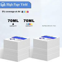 6 Color 114 Ink Compatible with Epson 114 Ink Cartridges Bottle Multipack for EP ET-8500 ET-8550 Ink Tank Printer (6 Pack, Black/Photo Black/Cyan/Magenta/Yellow/Grey)