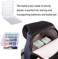 7 Pcs Clear Plastic Cell Battery Storage Case Holder Box, AA/AAA Cell Battery Storage Case, Battery Case Hard Plastic Batteries Storage Boxes, for AA/AAA Batteries and Rechargeable Batteries