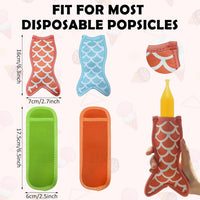 Popsicle Holders for Kids, 4pcs Drip Free Reusable Ice Cream Holders â Summer Pool Party