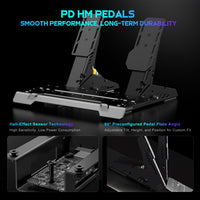 Gaming Steering Wheel Bundle Direct-Drive with Pedals 28cm PC Sim Racing Set