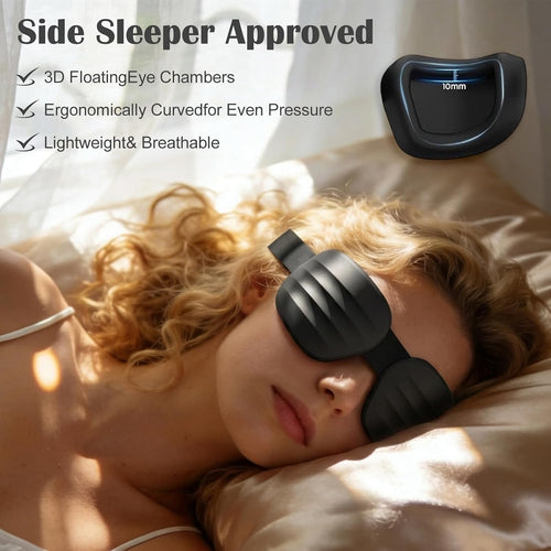 3D Contoured Sleep Mask Zero Pressure Blackout Adjustable