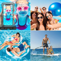Clear Waterproof Pouch Bag, [4 Pack] Waterproof Bags Large Size Set, Waterproof Case Dry Bag for Beach/Swim/Boating/Kayaking/Hiking/Protect Phone/Camera/Cash/Document - Black