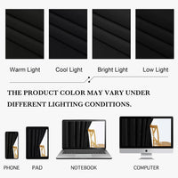 Blackout Curtain Thermal Extra Wide Pencil Pleat for Hotel Black 94 x 96 Inch