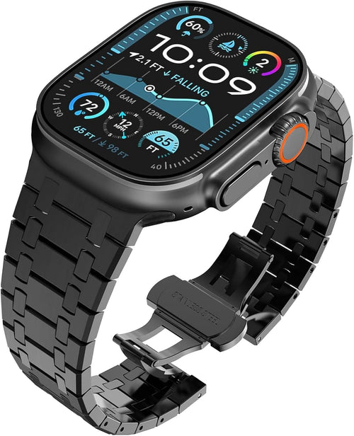 Titanium Strap for Apple Watch 49mm 46mm 45mm 44mm 42mm â Black