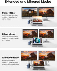 ORICO MacBook Docking Station for MacBook M1/M2, Mac, Window, 15 in 1 USB C Triple Display Docking Station with Dual Moniter 4K HDM, 8 USB Ports, Display Port, 100W PD, RJ45, 3.5mm Audio, TF/SD