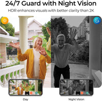 Video Doorbell Camera Wireless Battery and Solar Powered,Doorbell Wireless with Chime No Monthly Fee,Supports 2.4/5GHz Wifi,Two Way Audio,PIR Motion Detection,Instant Alerts,SD Card & Cloud Storage