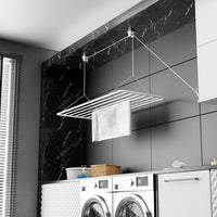 Ceiling-Mounted Clothes Dryer 70x50cm Foldable Airer â White