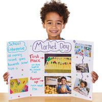 Baker Ross Presentation Boards Small White 61 x 41cm - Pack of 4
