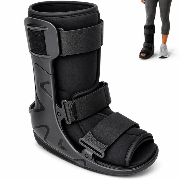 BODYTONIX Walker Fracture Boot - Short and Compact Ankle Support Boot Brace for Sprained Ankle, Post-Op Recovery and Fractures | Right or Left Foot (UK 3-5)