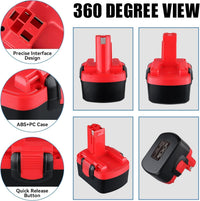 1 Pack 4.8Ah Ni-MH BAT038 Replacement for Bosch 14.4V Battery BAT040 BAT041 BAT140 BAT159 2607335533 2607335275 2607335685 13614 Compatible with Bosch PSR 14.4 AHS PSB GST Cordless Tools
