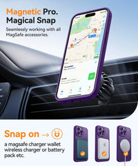 CANSHN Magnetic Shockproof for iPhone 14 Pro Max Case, Deep Purple