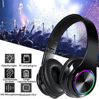 Bluetooth Headphones Over Ear,Wireless Headphones Over Ear, Foldable Wireless Lightweight Headset with Built-in HiFi Stereo Sound Noise Reduction Mic,FM, SD/TF for Online Class,Office, Phone, PC