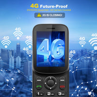 T185 | 4G SIM Free Mobile Phone Unlocked with Dual Nano SIM Slot | 1.8" LCD Screen | Bluetooth | 1000 mAh Battery | FM Radio | Compact Basic Mobile Phone with Torch| Pay As You Go Phones All Carriers