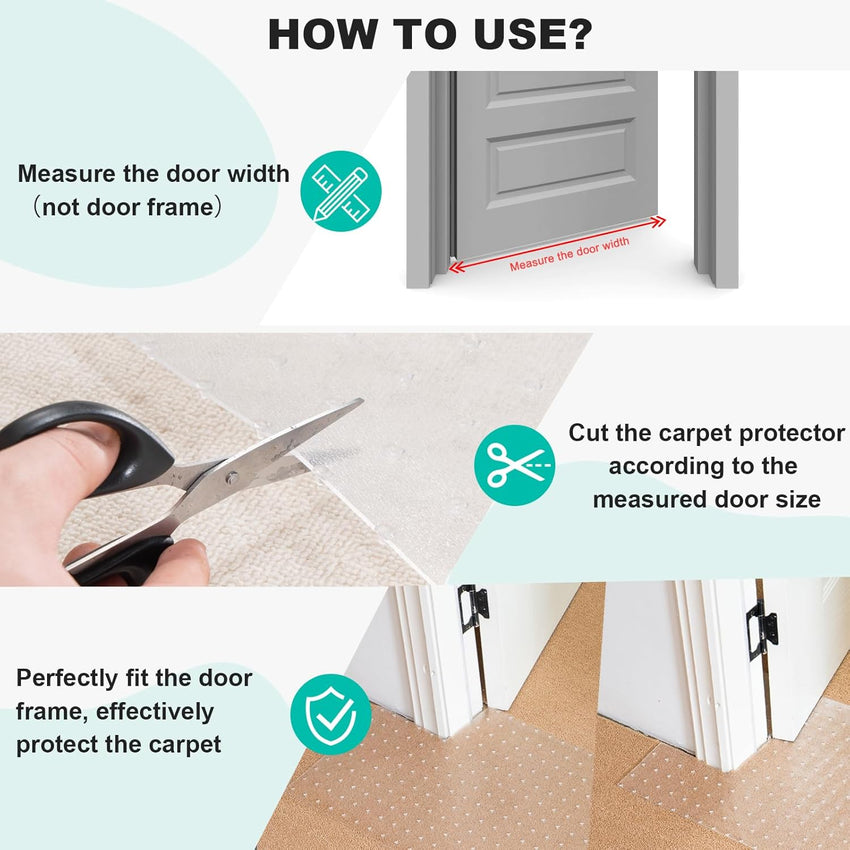 Carpet Protector Mat for Pets Anti-Scratch Under Door Cat Scratch Guard â Silver 3.6FT