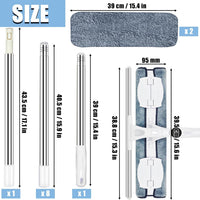 Telescopic Window Squeegee & Cleaning Pole 2-in-1 Silicone 3.8m