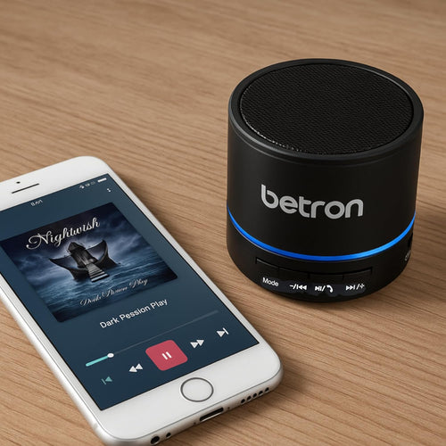 Betron KBS08 Bluetooth Speaker, Wireless, Portable, Mini, Black