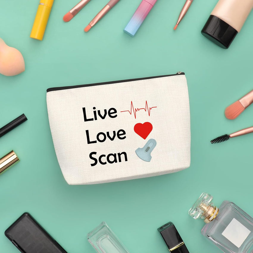 Sonographer Gift Cosmetic Bag Makeup Pouch â Travel Size