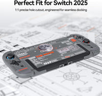 Hard Case for Switch 2 Anti-Scratch Transparent Protective Cover with Detachable Handle Moon
