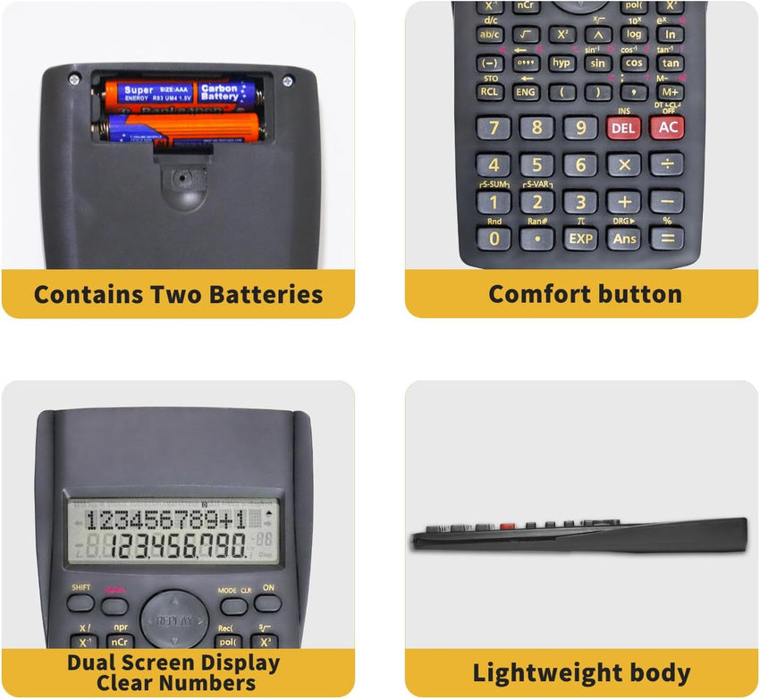 YEBMoo Scientific Calculator 2 Line Multifunction for School Engineering Accounting (Scientific Calculator)