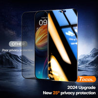 TOCOL for 17 Pro Max / 16 Pro Max Privacy Screen Protector 6.9-Inch, True 25Â°Anti Spy, Instant Installation, Full Coverage Protection, Tempered Glass Shatterproof, Case Friendly, 2 Pack