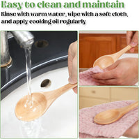 Wooden Cooking Spoons Natural Utensils â 13.2-inch Set of 4