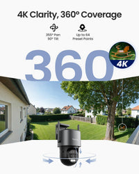 Reolink 4K Dual-Lens PTZ Outdoor Security Camera 6x Hybrid Zoom Auto-Tracking â Grey