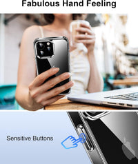 HOOMIL Case for iPhone 12 Pro Max, Non-Yellowing, Drop Protection, Anti-Scratch Transparent Hard Back Phone Cover - Crystal Clear