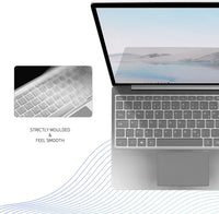 Digi-Tatoo Ultra Thin Keyboard Cover for Microsoft Surface Laptop Go/Laptop Go2 with Fingerprint Power Button (8GB RAM Memory ONLY) 12.4'', Premium High Transparency Keyboard Skin Protector